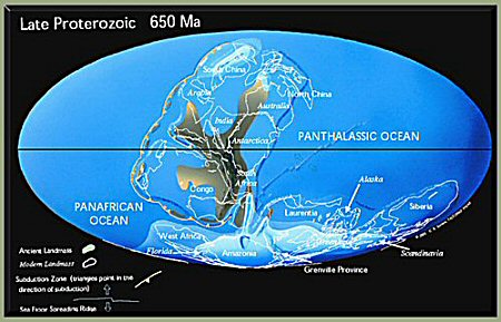 Karte Spätes Proterozoikum